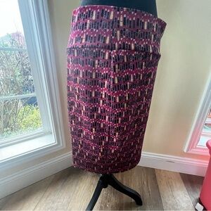LulaRoe Lipstick Print Cassie Pencil Skirt. Medium. NWOT.